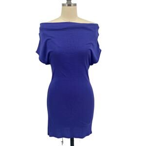 Michael Stars Women's Royal Blue Sparkle Bodycon Dress One Size Fits Most